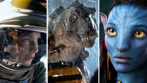 The power of CGI displayed in blockbuster films. Films from left to right: Gravity by Alfonso Cuaron, Jurassic Park by Steven Spielberg, and Avatar by James Cameron.