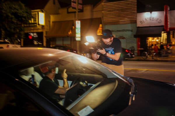 The Hollywood Fix paparazzi snaps a photo of famous Tik Tok star Tony Lopez while driving in Los Angeles.