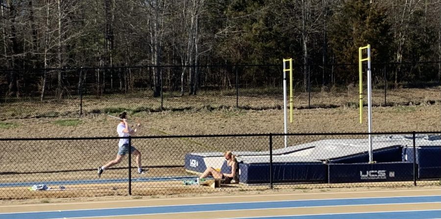Will Delaney (12) and Lydia Vereen (12) and other pole vaulters are looking forward to the track season with a new coach.