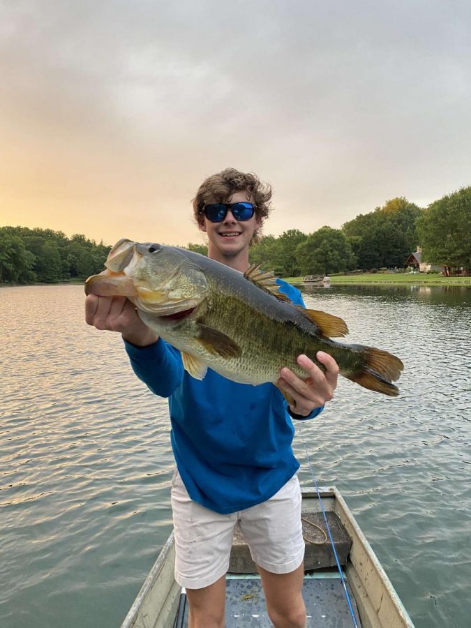 Although he likes to compete in various fishing tournaments across the state, Pierce Drummer (12) often enjoys the peace and quiet of fishing with friends in the lake behind his house.  