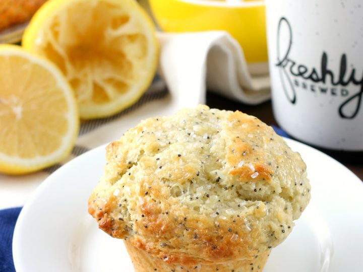 Resting after coming out of the oven, a delicious lemon poppyseed is ready to be eaten.