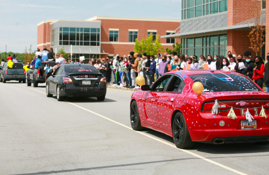 Seniors decorated their cars as a way to celebrate their upcoming graduation.