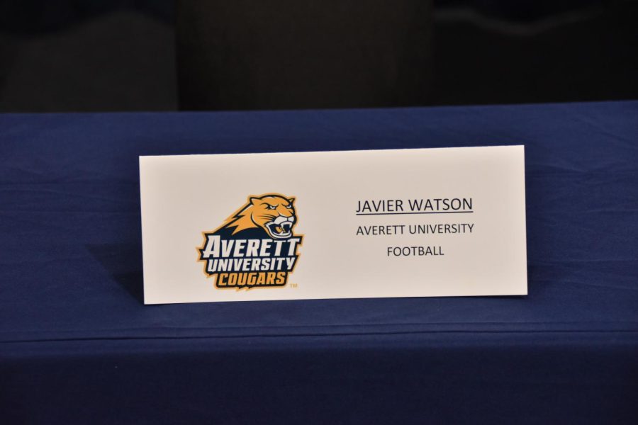 Javier Watson (12) signed to Averett University.