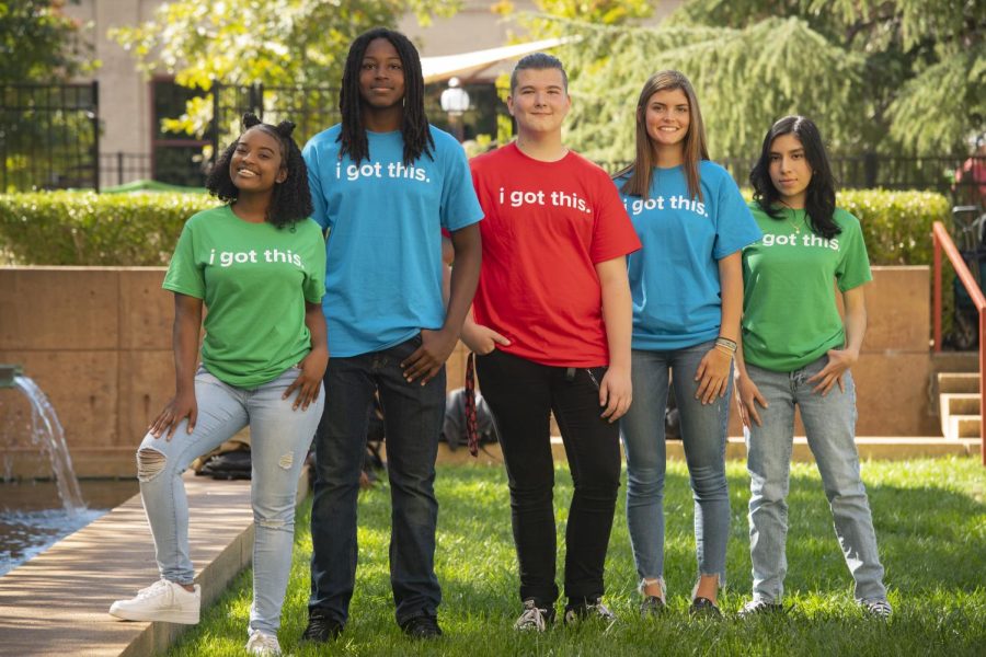 Students interns from local high schools in their Connect Spartanburg shirts.