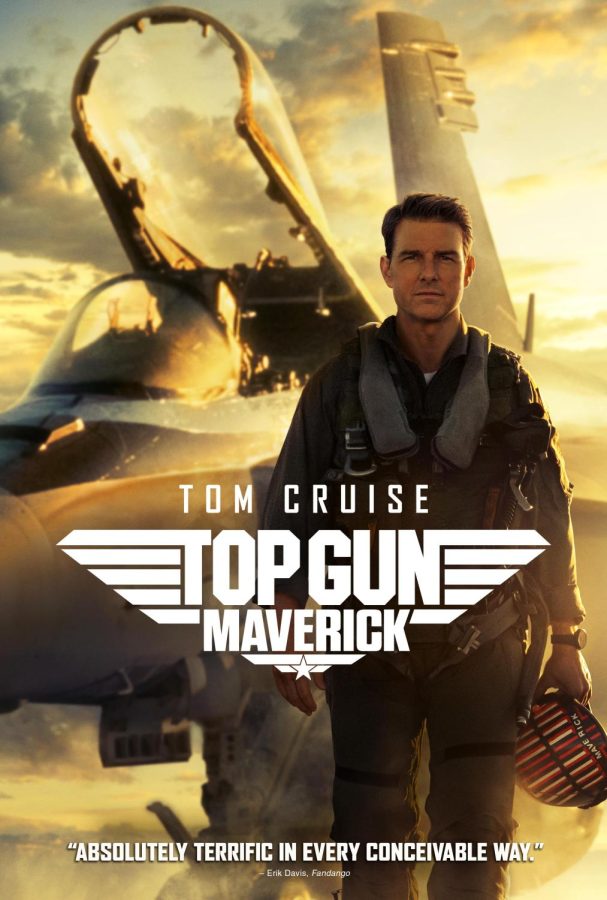 Top Gun: Maverick cover art, featuring Tom Cruise and his F-18.