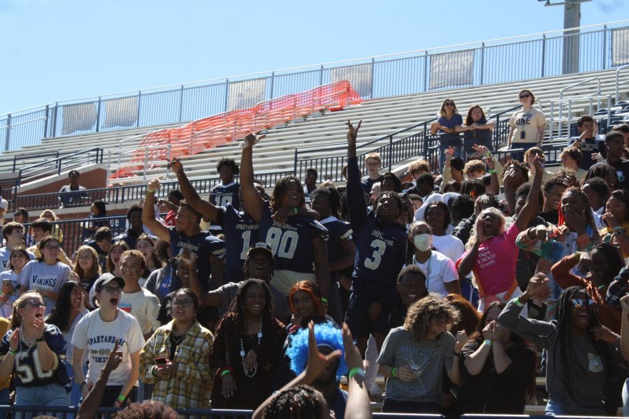 Students show spirit at the Pep Rally.