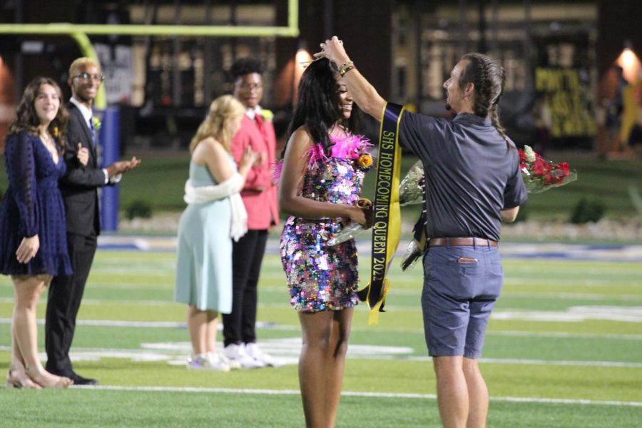 Wesyleie Moss (12) is awarded second runner-up for Homecoming Queen.