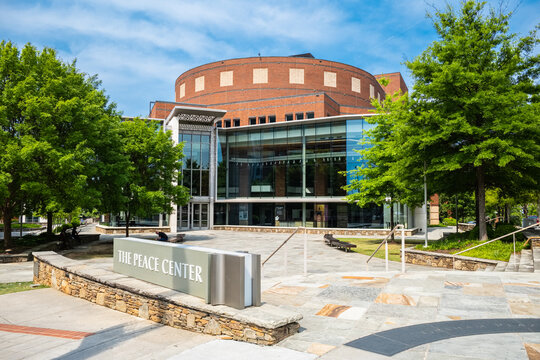 The Greenville Peace Center is an architectural symbol for downtown Greenville.