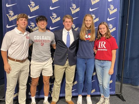 Five student athletes sign to play at the collegiate level.