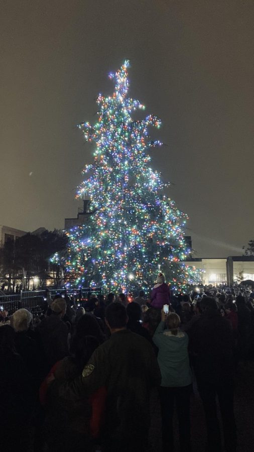 The annual lighting of the Christmas tree at Morgan Square in downtown Spartanburg always brings a crowd.