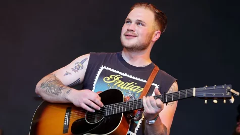 Recent breakout country singer Zach Bryan performing