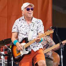 Songwriter Jimmy Buffett performing in one of his last shows.