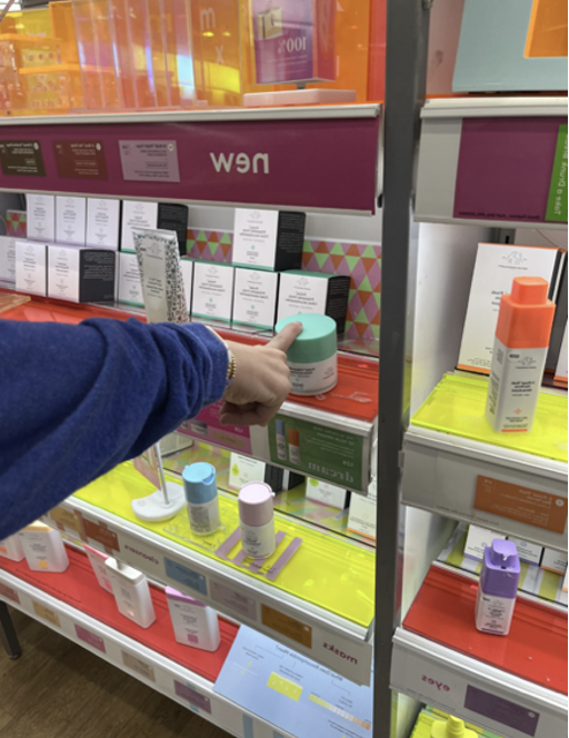 A 12-year-old points out the $68 Drunk Elephant face cream she wants.