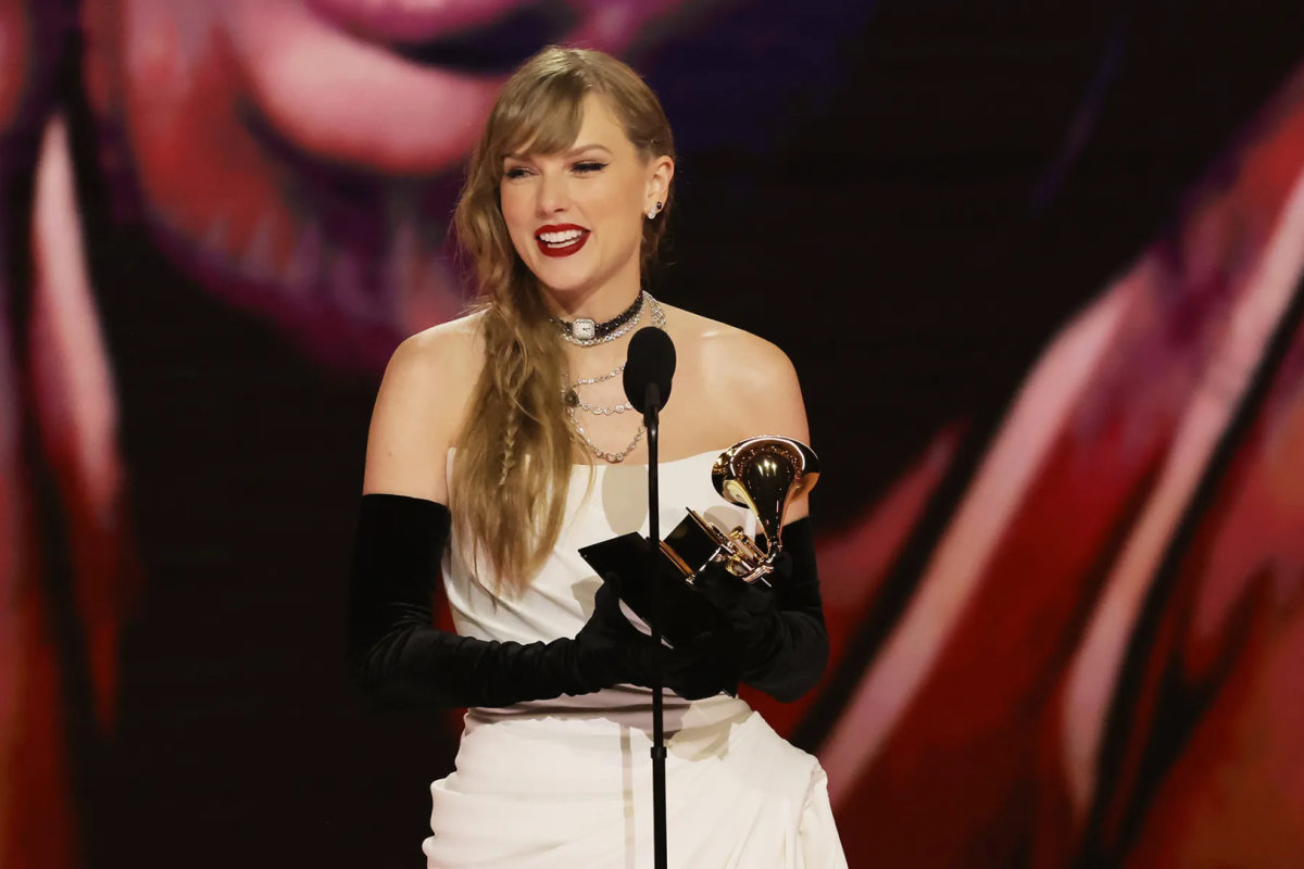 Taylor Swift receives Album of the Year for her album Midnights, which is an award she has won four times.