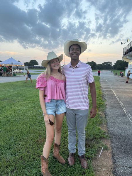 Lillie Henson (12) and former student Zion Littlejohn attend the rodeo for the second time in a row.