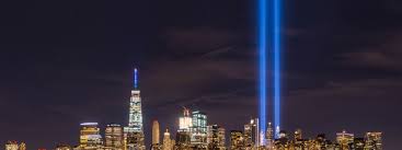 Skyline photo of the twin tower memorial.