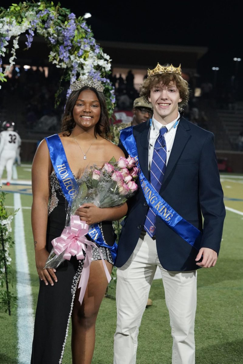 Seth Miller (12) and Kamryn Sainvil (12) win the titles of 2024 SHS Homecoming King and Queen.