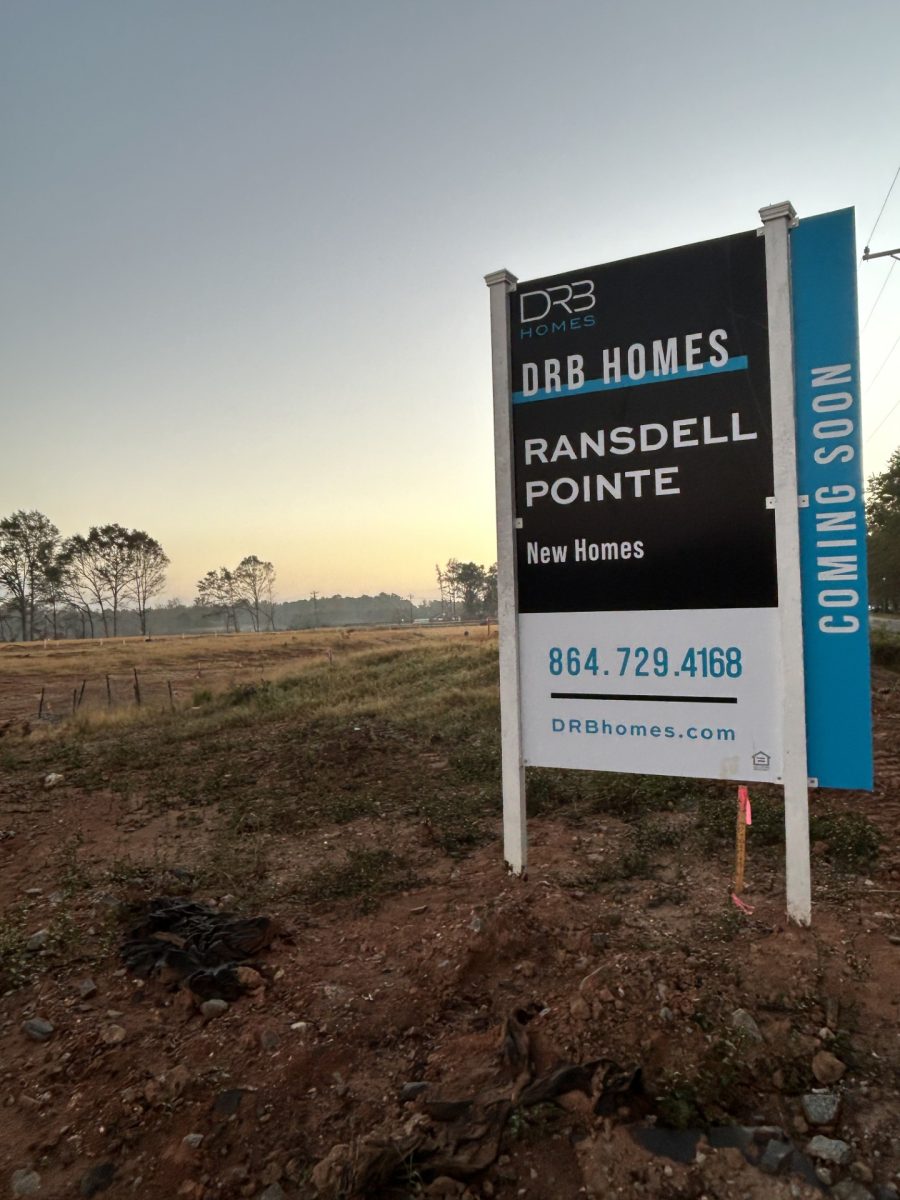 Land cleared on the east side of Spartanburg for new housing developments.