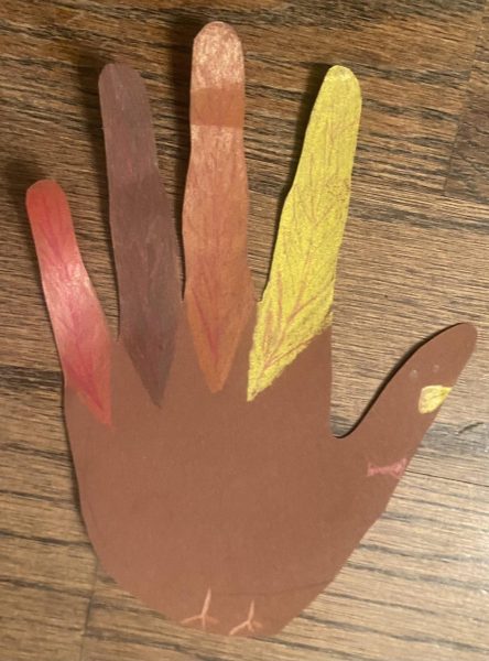 A homemade hand turkey craft is just one of the way to celebrate the turkey holiday.