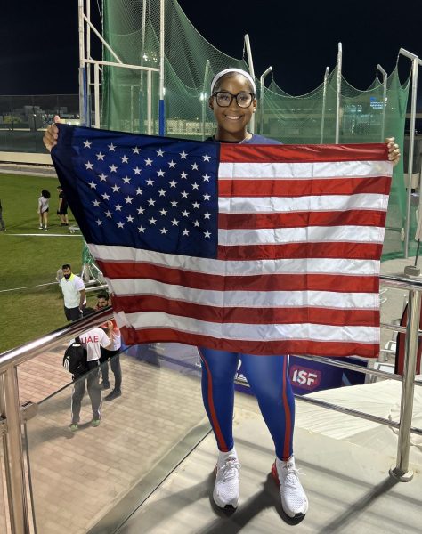 Riley Vaughn (10) competes in Bahrain for Team USA.