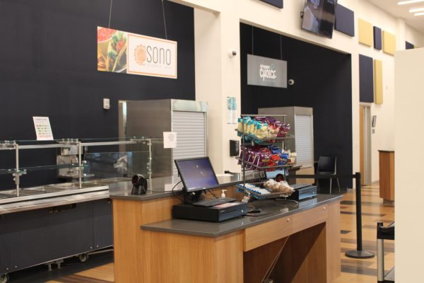 The SHS cafeteria offers different stations including the Sono and student choice.