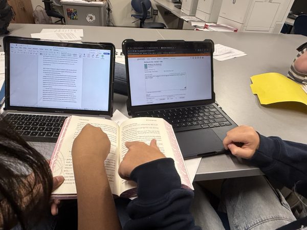 Two students write a book review of the book "Betting on You" by Lynn Painter on Goodreads.