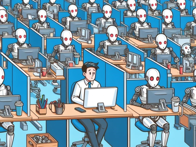In the future, it is possible that AI workers will outnumber the amount of human workers in offices.