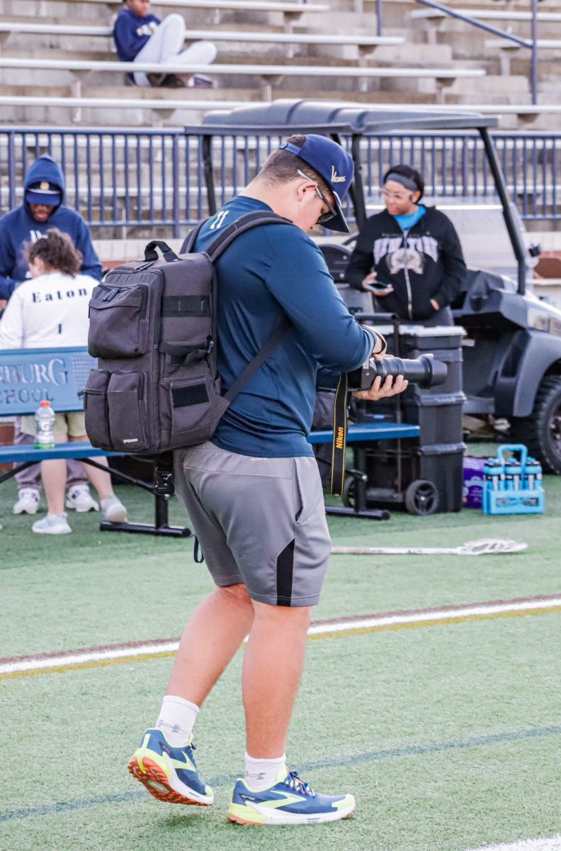 Ligon Martin (11) can often be found on site at many Viking sports events.