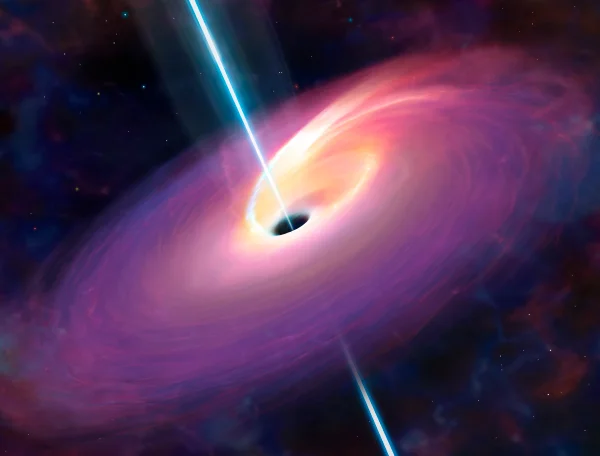 A picture captured by space photographers of a black hole.